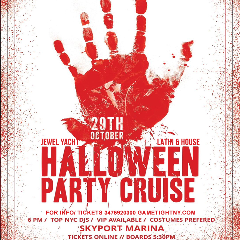 NYC Latin & House Sunset Halloween Jewel Yacht Party Cruise 2023