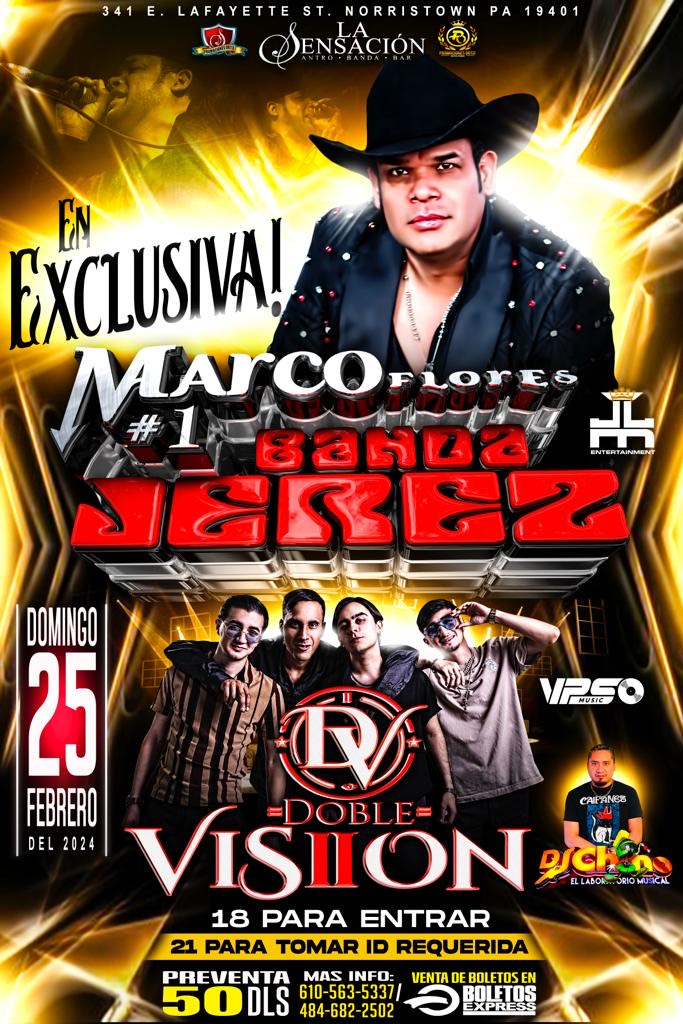 MARCO FLORES | BANDA JEREZ | DOBLE VISIION Tickets - BoletosExpress