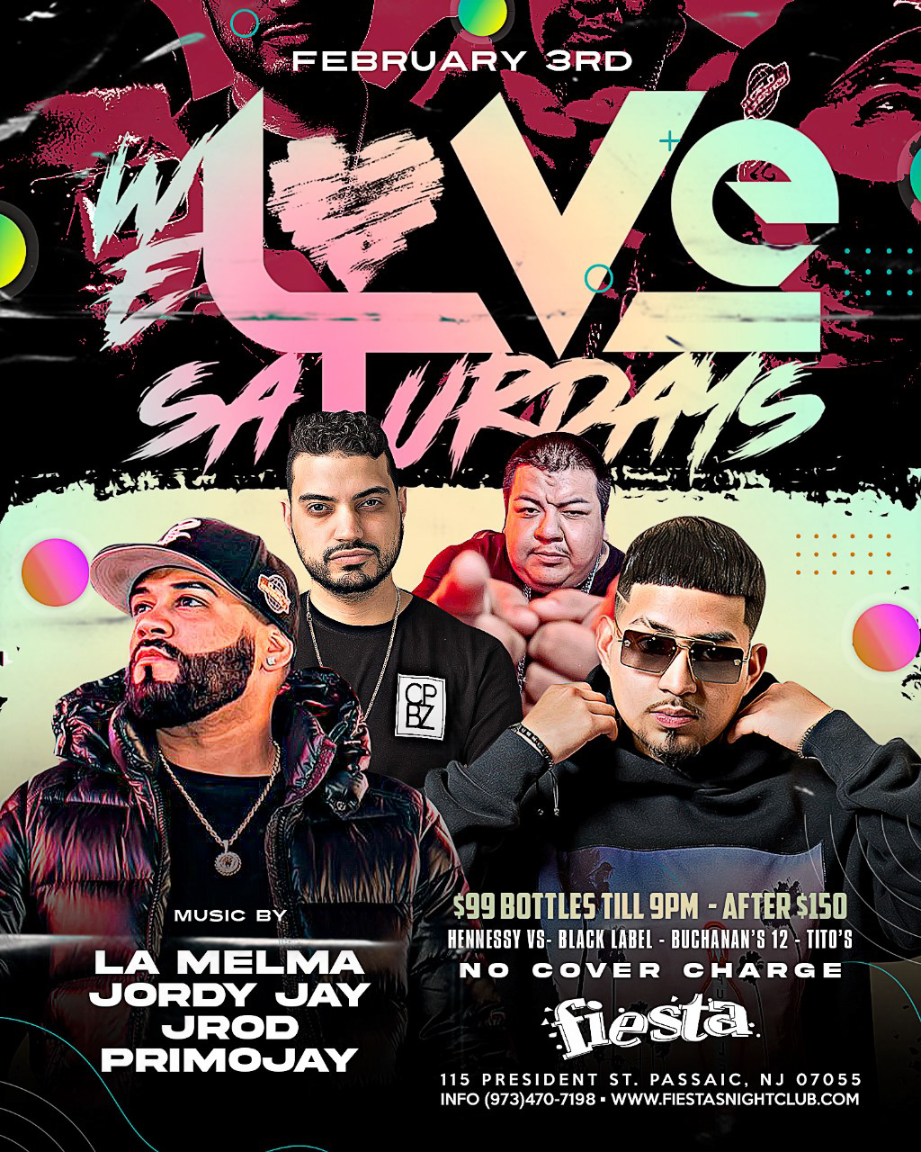 DJ LA MELMA, DJ JORDY JAY, DJ JROD, DJ PRIMO JAY