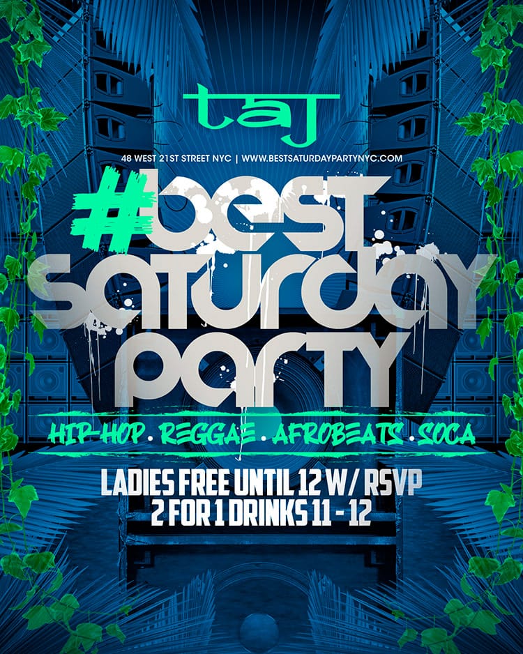 Taj Lounge Hip Hop vs Reggae Saturday Night Gametight NY Guestlist 2024