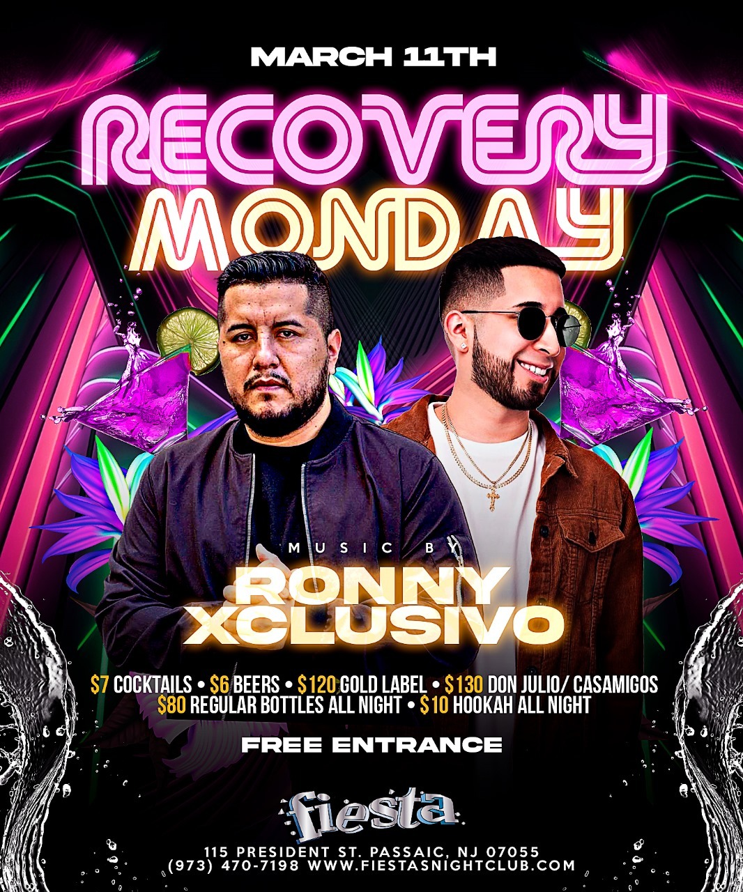 DJ RONNY, DJ XCLUSIVO; RECOVERY MONDAY