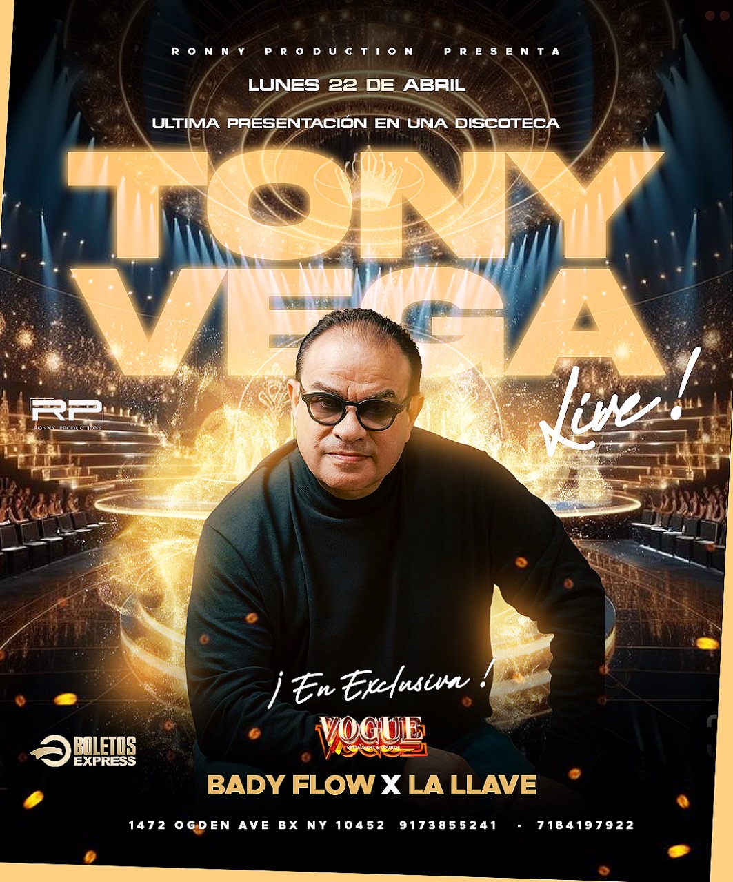 Tony vega en exclusiva