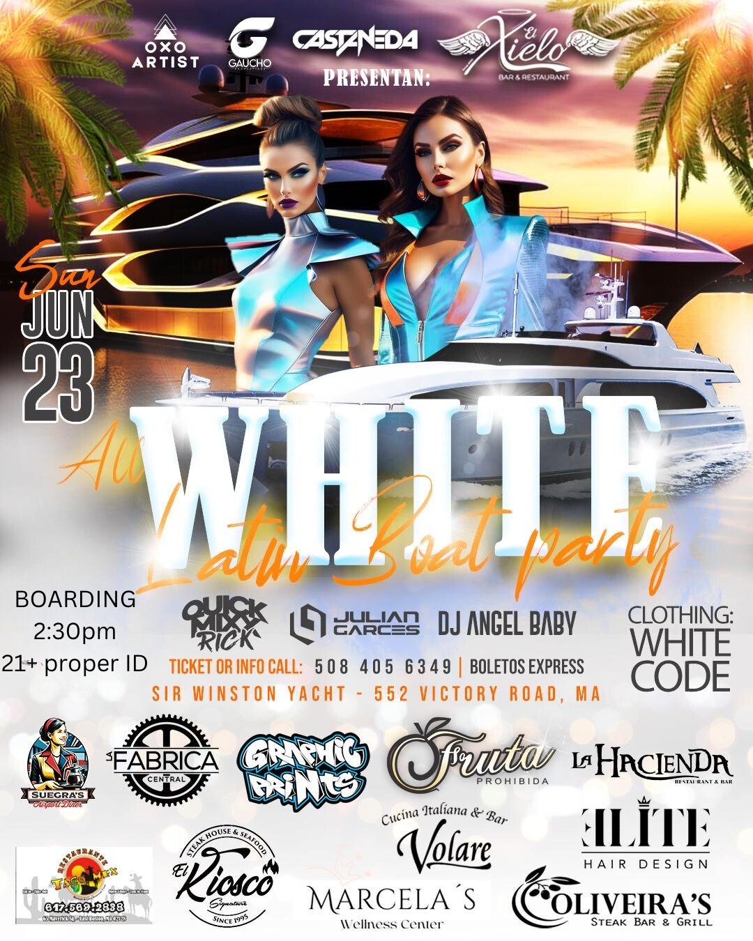 ALL WHITE LATIN BOAT PARTY