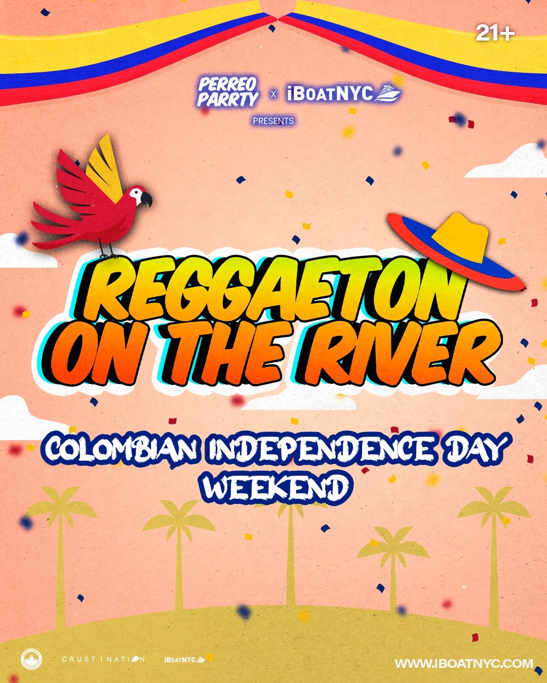REGGAETON on the RIVER - Colombian Independence Day Sunset Yacht Cruise