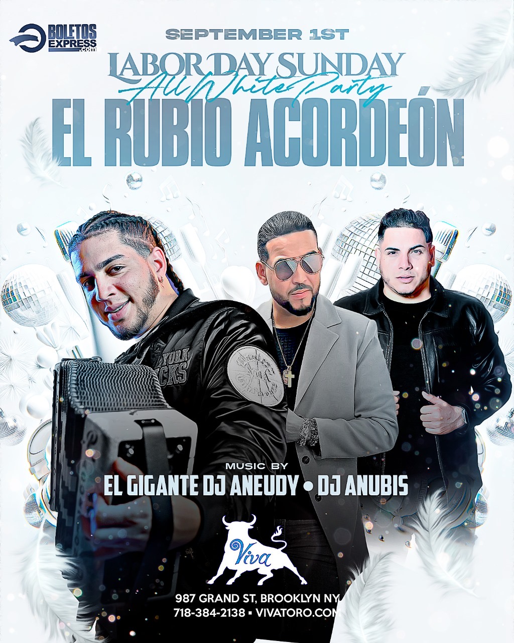 El Rubio Acordeón - DJ Aneudy- DJ Anubis “All White Party”