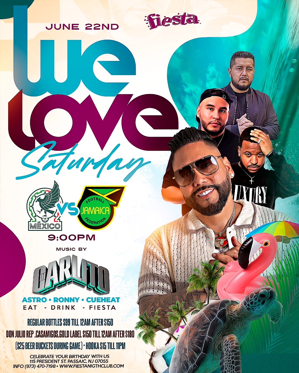 DJ CARLITO, ASTRO, RONNY, CUEHEAT PARTIDO MEXICO VS. JAMAICA