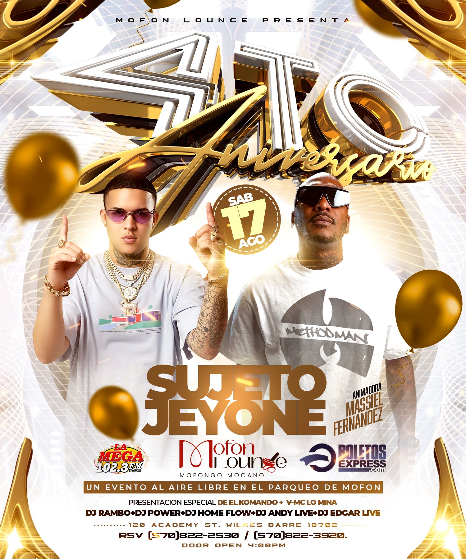 Jay one y sujeto oro 24// 4to aniversario Mofonlounge