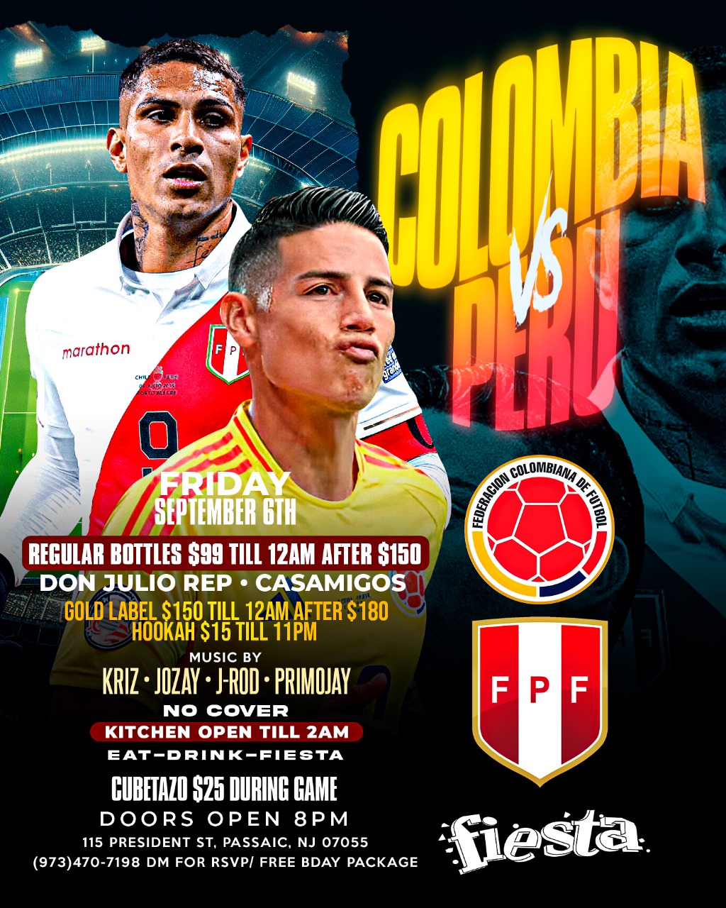 COLOMBIA VS. PERU AFTER GAME  DJ KRIZ - DJ JOZAY - DJ JROD - DJ PRIMO JAY