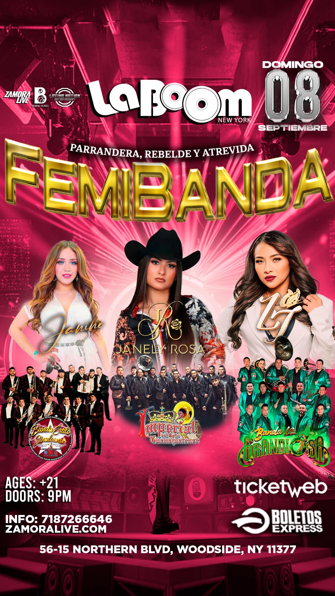 NOCHE DE MUJERES Y BANDAS