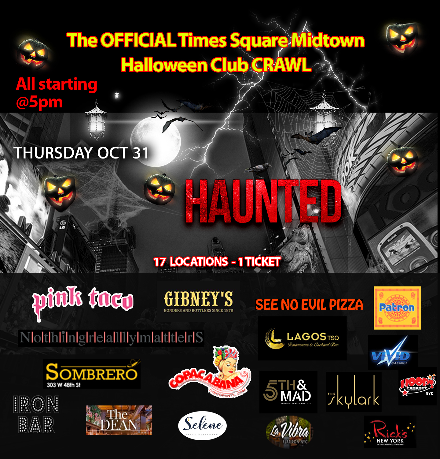 MIDTOWN CRAWLOWEEN 2024 hosted by NY SEM PERRENGUE