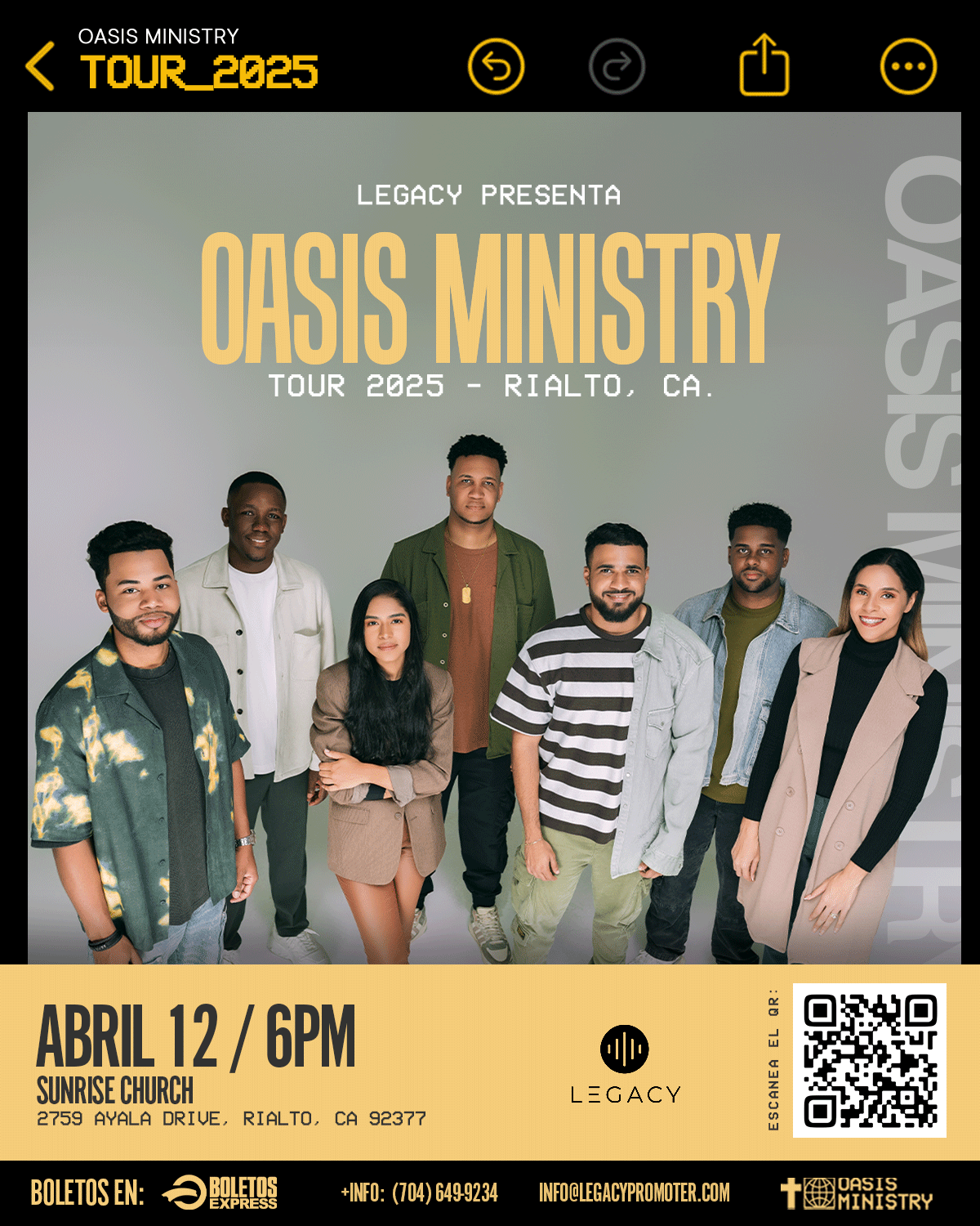 Oasis Ministry 2025 TOUR - SAN BERNARDINO