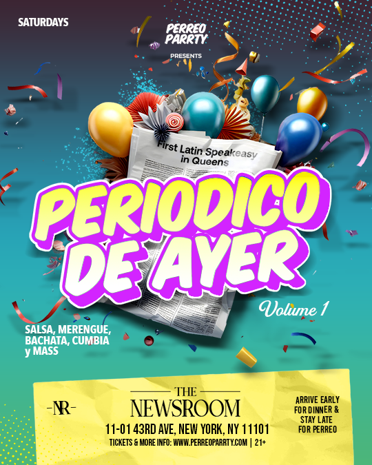 Buy tickets for Periodico de Ayer  - Latin & Reggaeton Party at Newsroom Speakeasy Periodico de Ayer  - Latin & Reggaeton Party at Newsroom Speakeasy