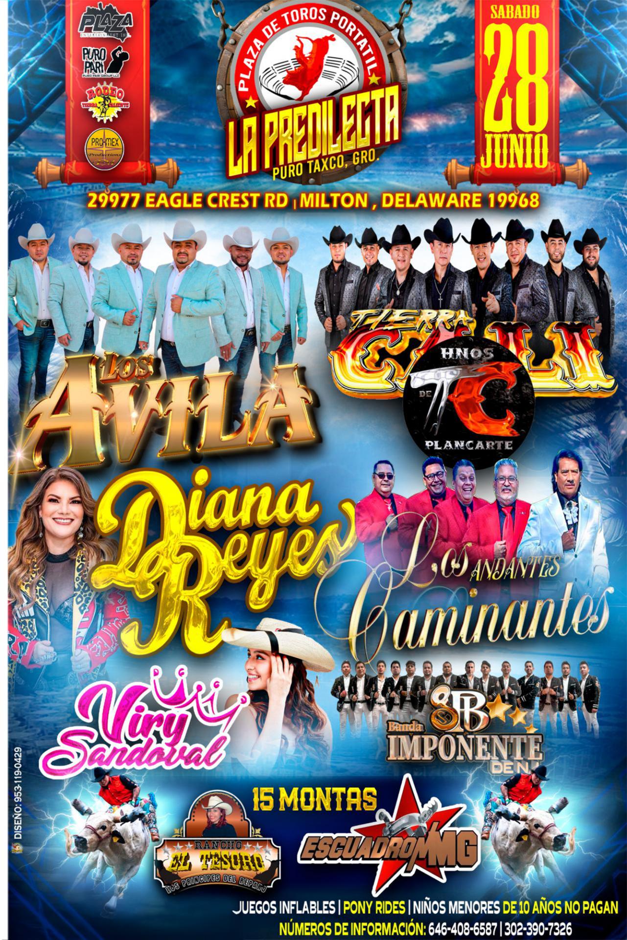 LOS AVILA | TIERRA CALI | DIANA REYES | LOS ANDANTES CAMINANTES | VIRY SANDOVAL | BANDA IMPONENTE DE NJ