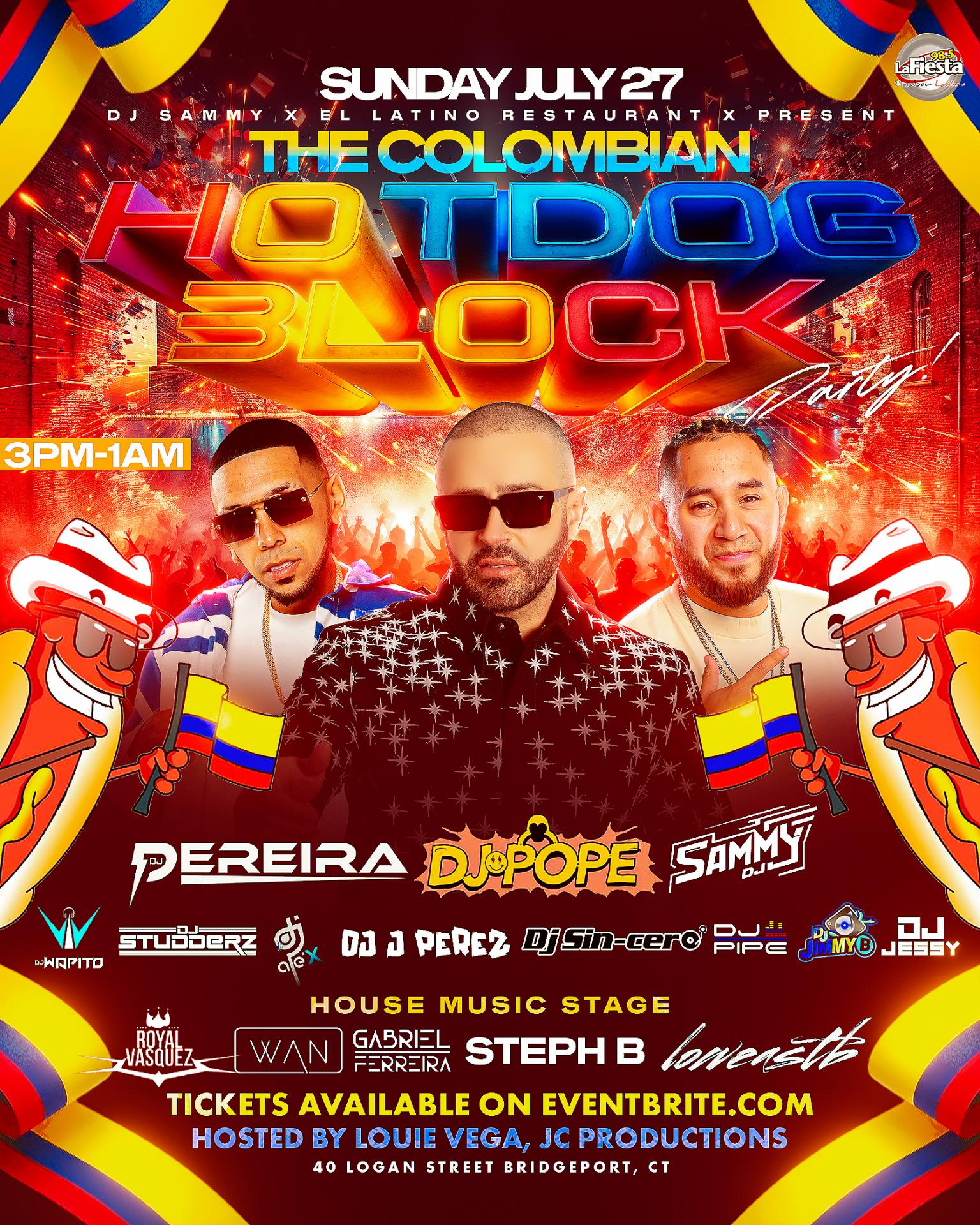 THE COLOMBIAN HOTDOG BLOCK PARTY