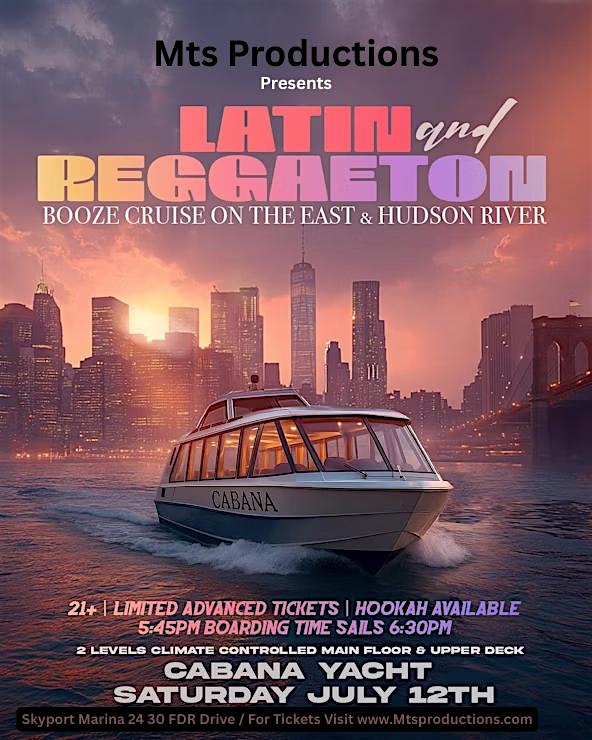 Latin & Reggaeton Summer Sunset Yacht Party NYC