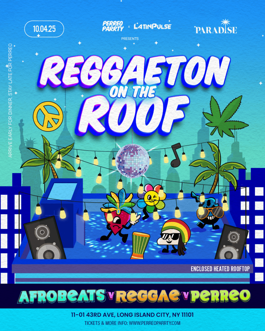 Buy tickets for Reggaeton on the Roof - Afrobeats v Reggae v Perreo - Rooftop NYC Reggaeton on the Roof - Afrobeats v Reggae v Perreo - Rooftop NYC