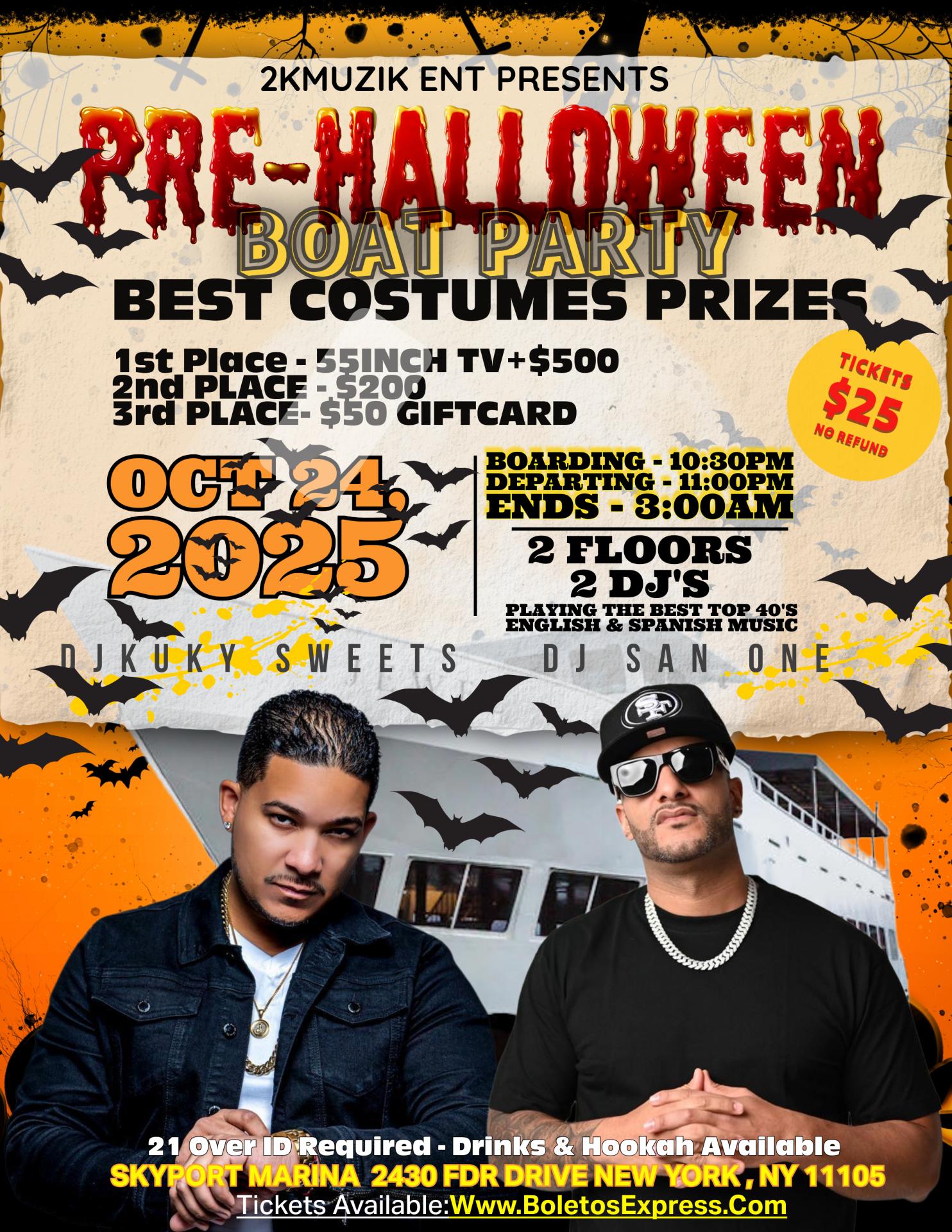 Buy tickets for PRE- HALLOWEEN BOAT PARTY PRE- HALLOWEEN BOAT PARTY