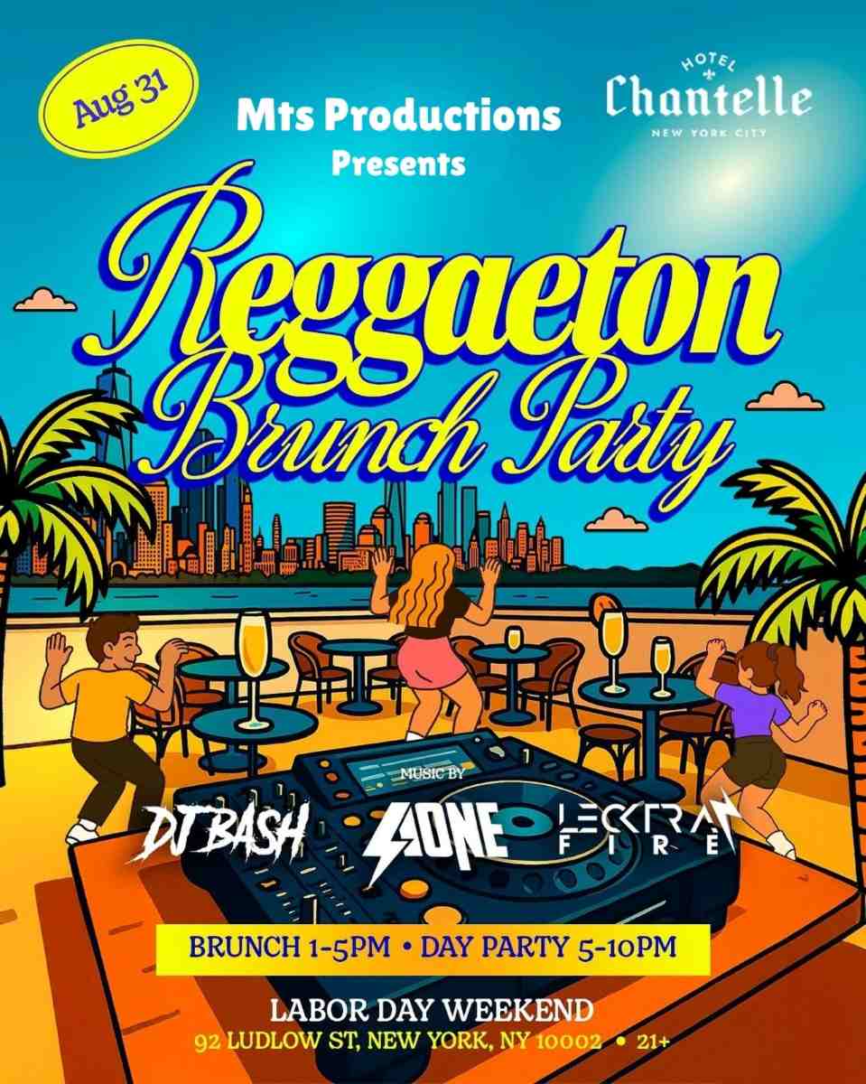 Reggaeton Rooftop Day Party – Sunday, August 31st at Hotel Chantelle NYC