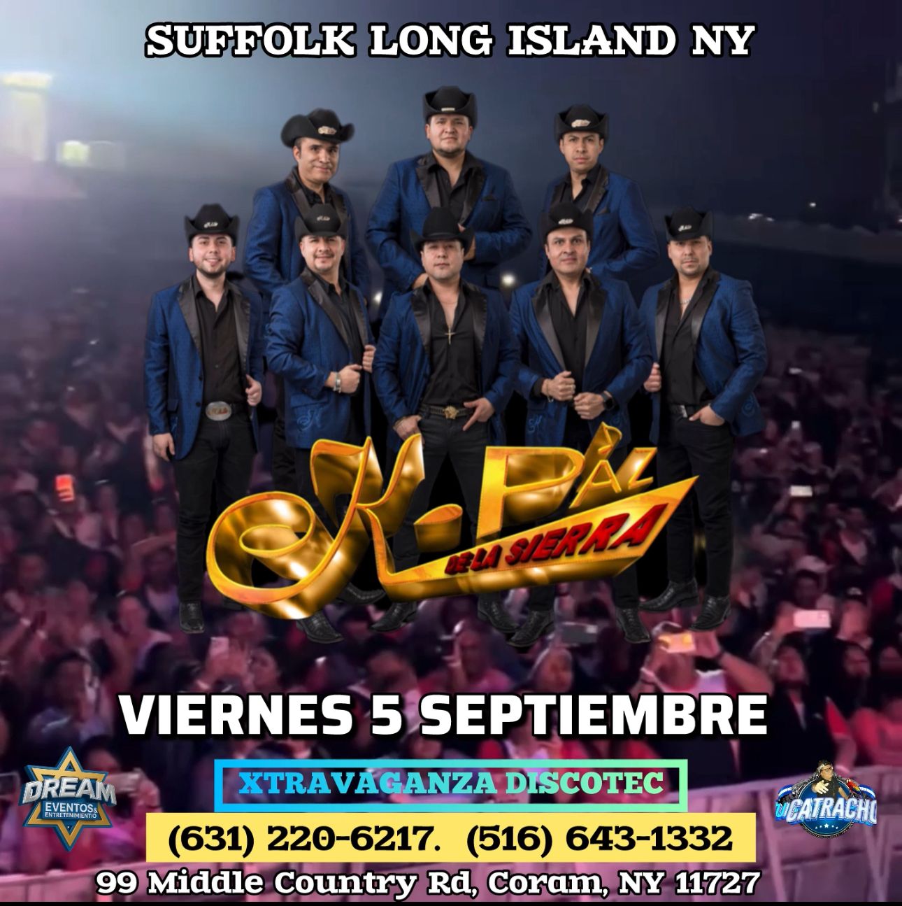 K-PAZ DE LA SIERRA / ESTE VIERNES 5 SEPT / SUFFOLK LONG ISLAND NY