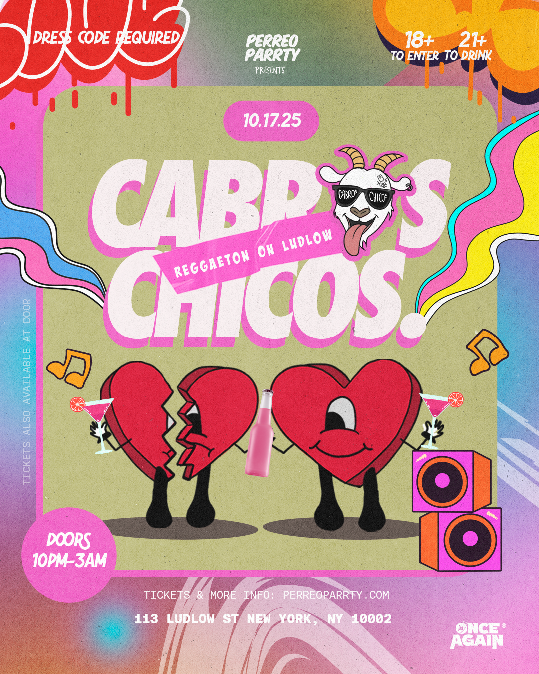 Buy tickets for Cabros Chicos - Reggaeton On Ludlow | Dance Party in NYC (18+) Cabros Chicos - Reggaeton On Ludlow | Dance Party in NYC (18+)
