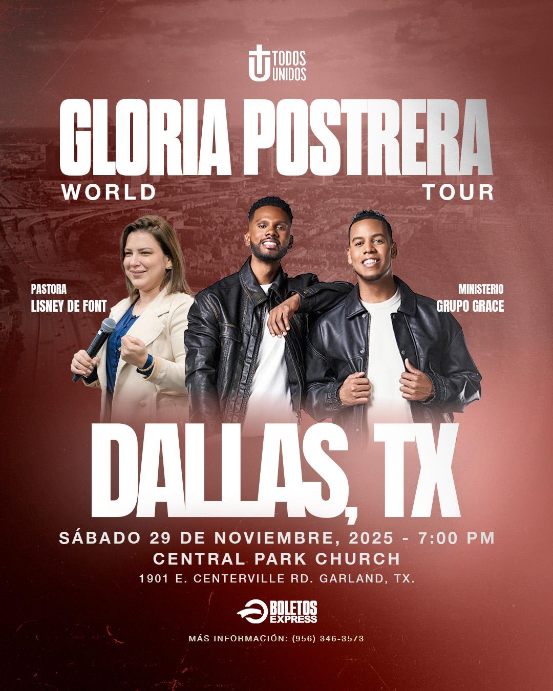 Buy tickets for GLORIA POSTRERA WORLD TOUR GLORIA POSTRERA WORLD TOUR