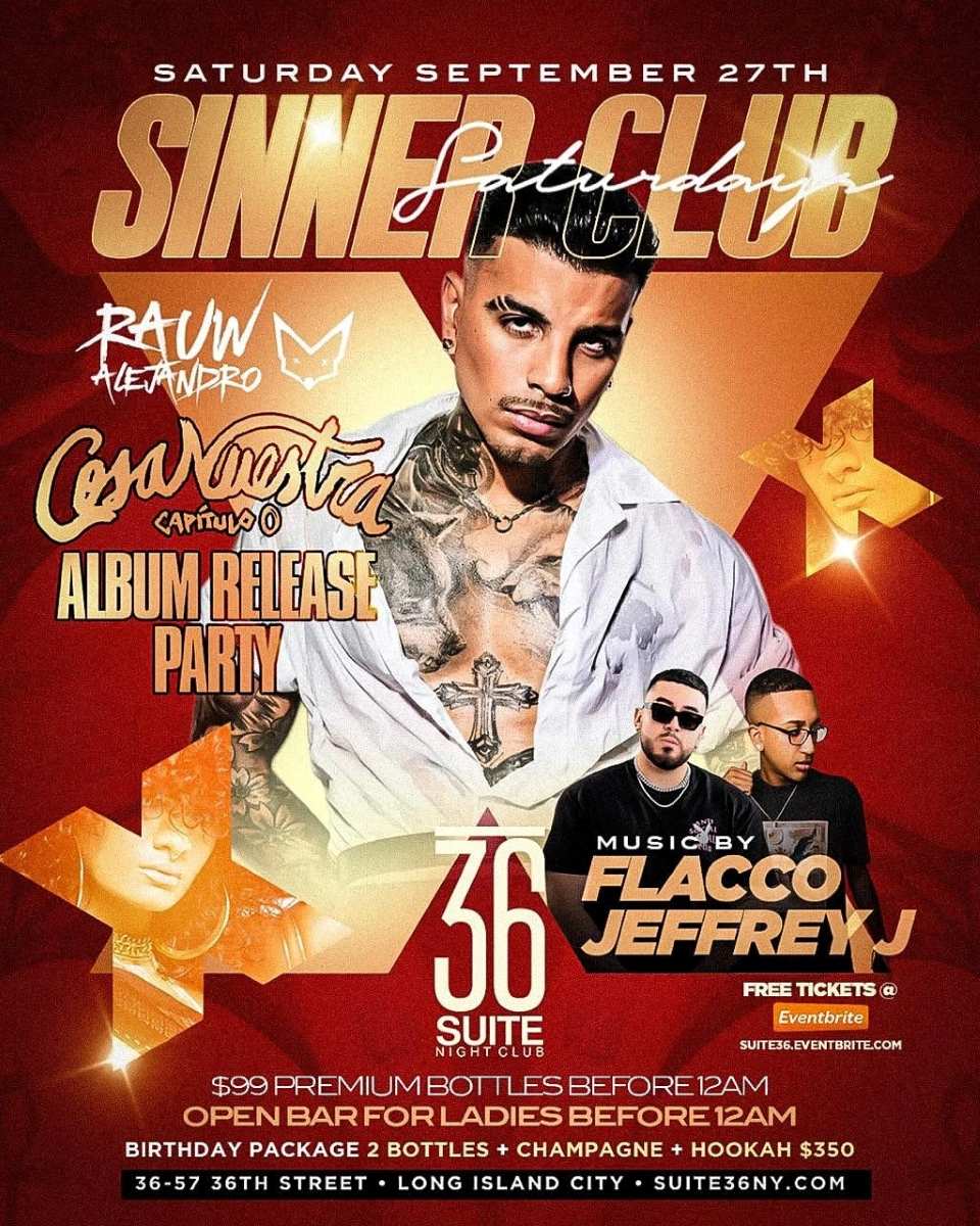 Rauw Alejandro Album Release Listening Party – Con Nuestra at Suite 36