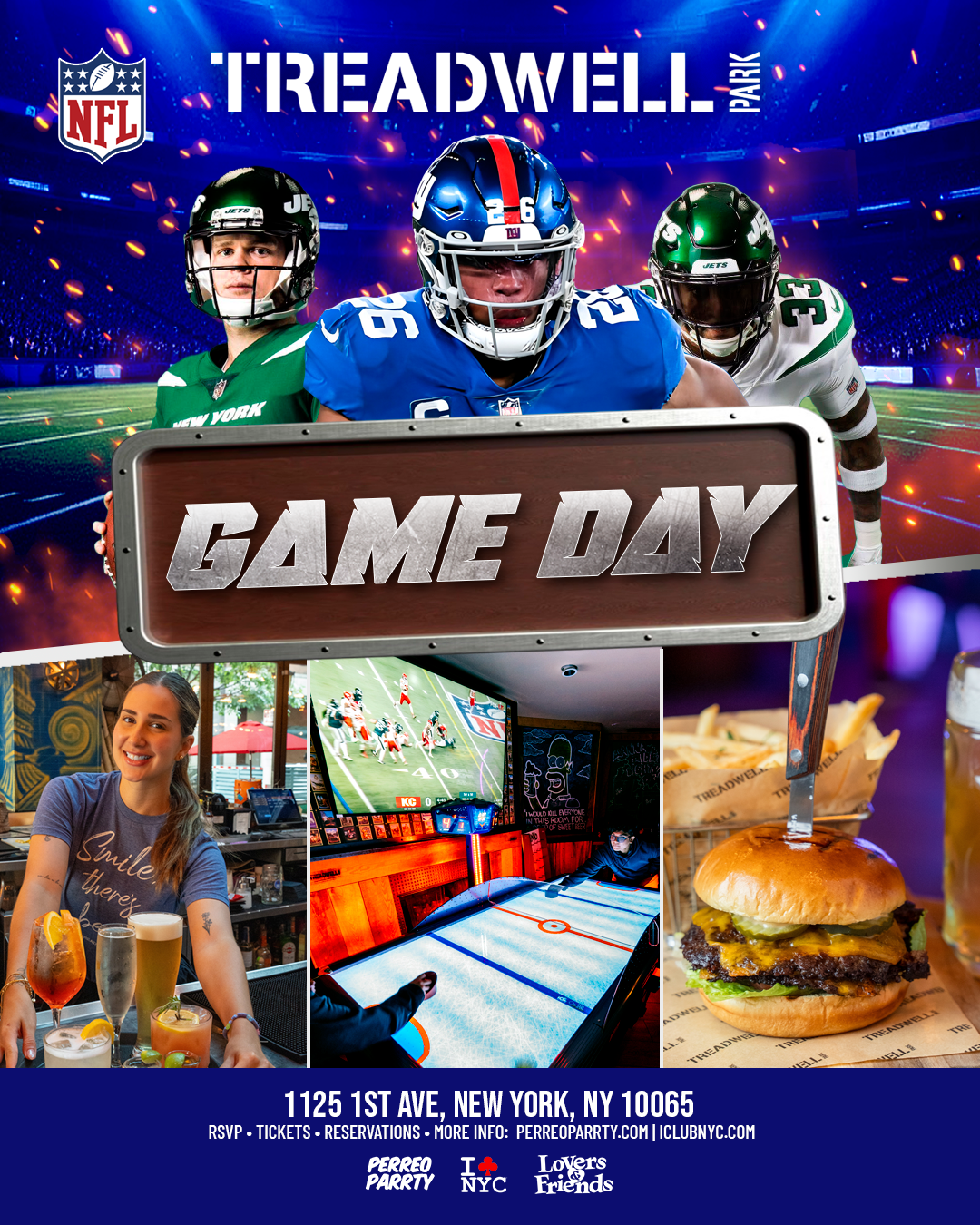 MONDAY NIGHT GAME DAY @ TREADWELL PARK UES - Bites & Games