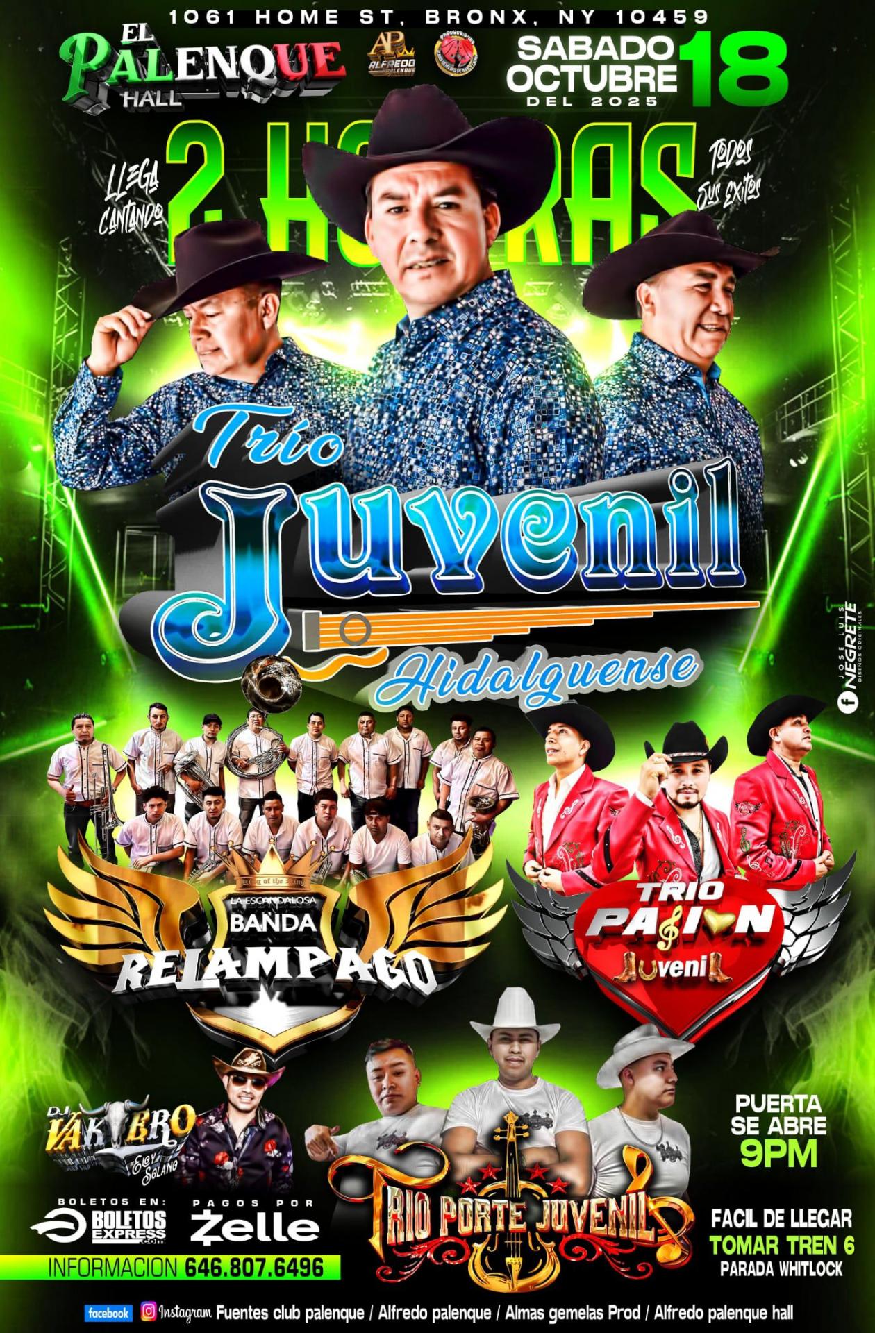 Buy tickets for TRIO JUVENIL HIDALGUENSE | BANDA RELAMPAGO | TRIO PASION & TRIO PORTE JUVENIL TRIO JUVENIL HIDALGUENSE | BANDA RELAMPAGO | TRIO PASION & TRIO PORTE JUVENIL