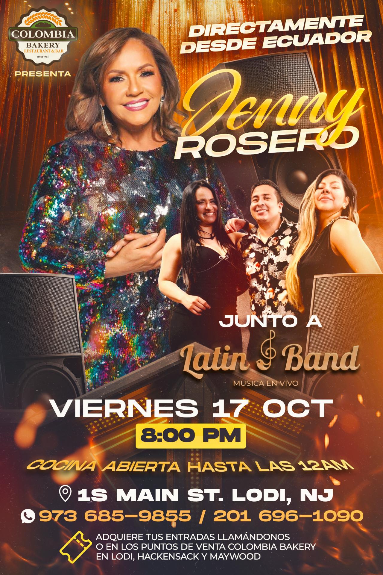 Buy tickets for JENNY ROSERO JUNTO A LATIN BAND JENNY ROSERO JUNTO A LATIN BAND
