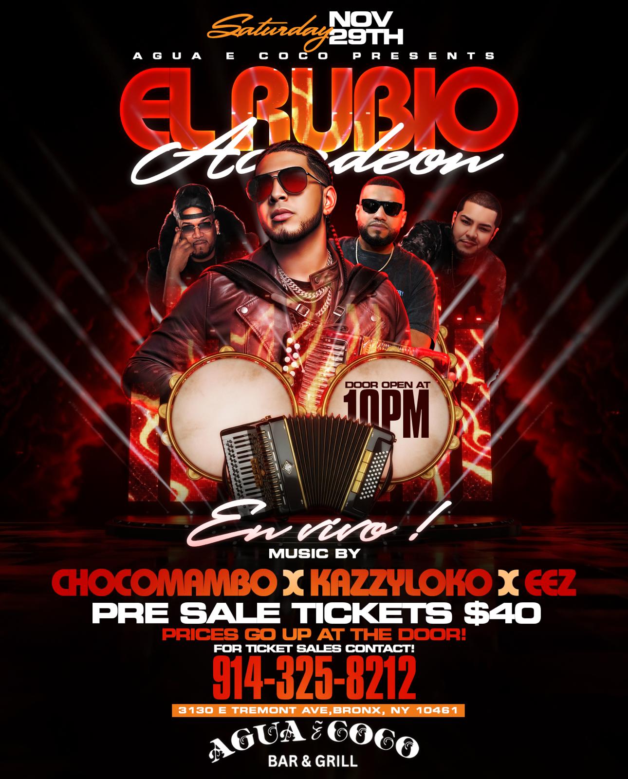 Buy tickets for EL RUBIO DEL ACORDEÓN EL RUBIO DEL ACORDEÓN