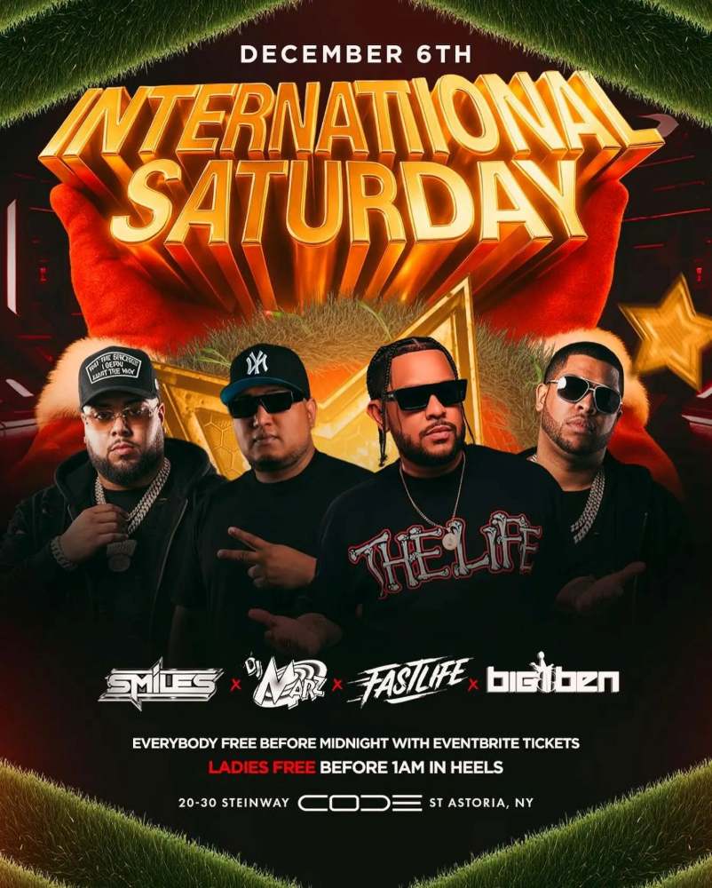 Buy tickets for CODE Astoria Saturdays International Saturdays in Astoria Queens CODE Astoria Saturdays International Saturdays in Astoria Queens
