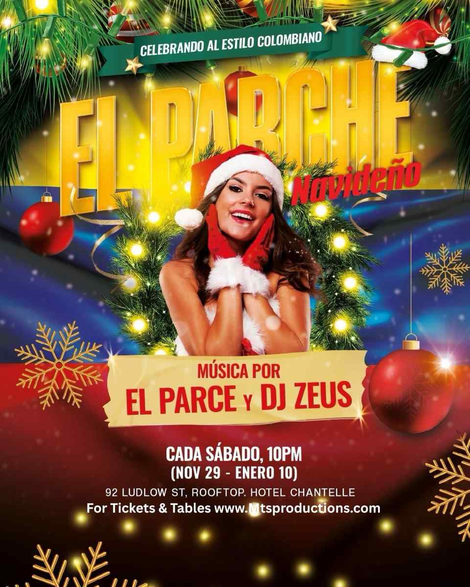 El Parche Navideño NYC en Hotel Chantelle – Saturday, Dec 6th