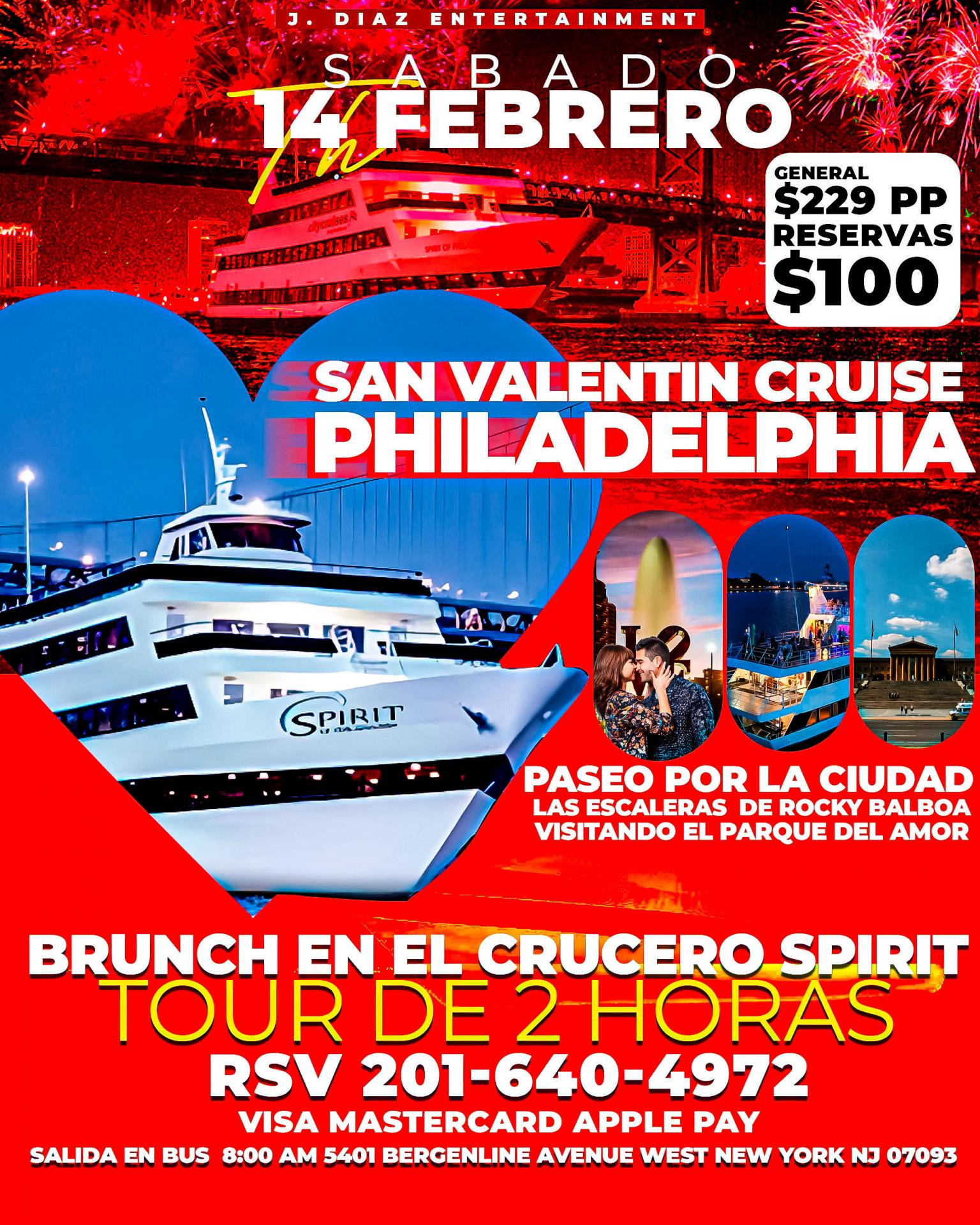 Buy tickets for San Valentin Cruise <BR> Salida en bus 8:am crucero 12:pm a 2:pm San Valentin Cruise <BR> Salida en bus 8:am crucero 12:pm a 2:pm