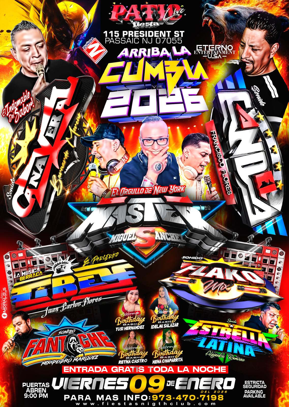 Buy tickets for SONIDO CAÑAVERAL, CANDELA, MASTER, CIBEY, FLAKO MIX, FANTOCHE, ESTRELLA LATINA SONIDO CAÑAVERAL, CANDELA, MASTER, CIBEY, FLAKO MIX, FANTOCHE, ESTRELLA LATINA