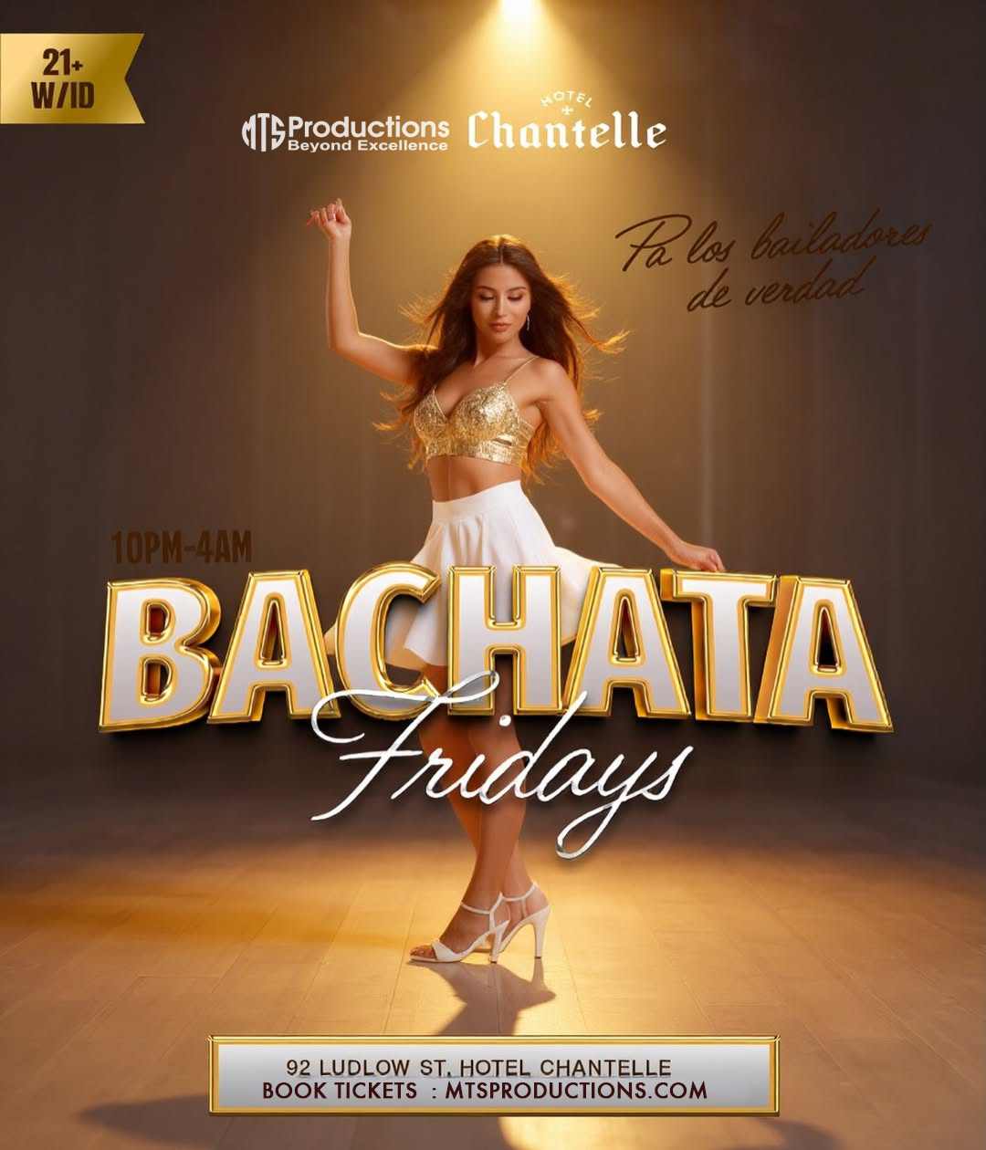 Buy tickets for Friday Bachata Night at Hotel Chantelle | Traditional Bachata NYC | Jan 30 Friday Bachata Night at Hotel Chantelle | Traditional Bachata NYC | Jan 30
