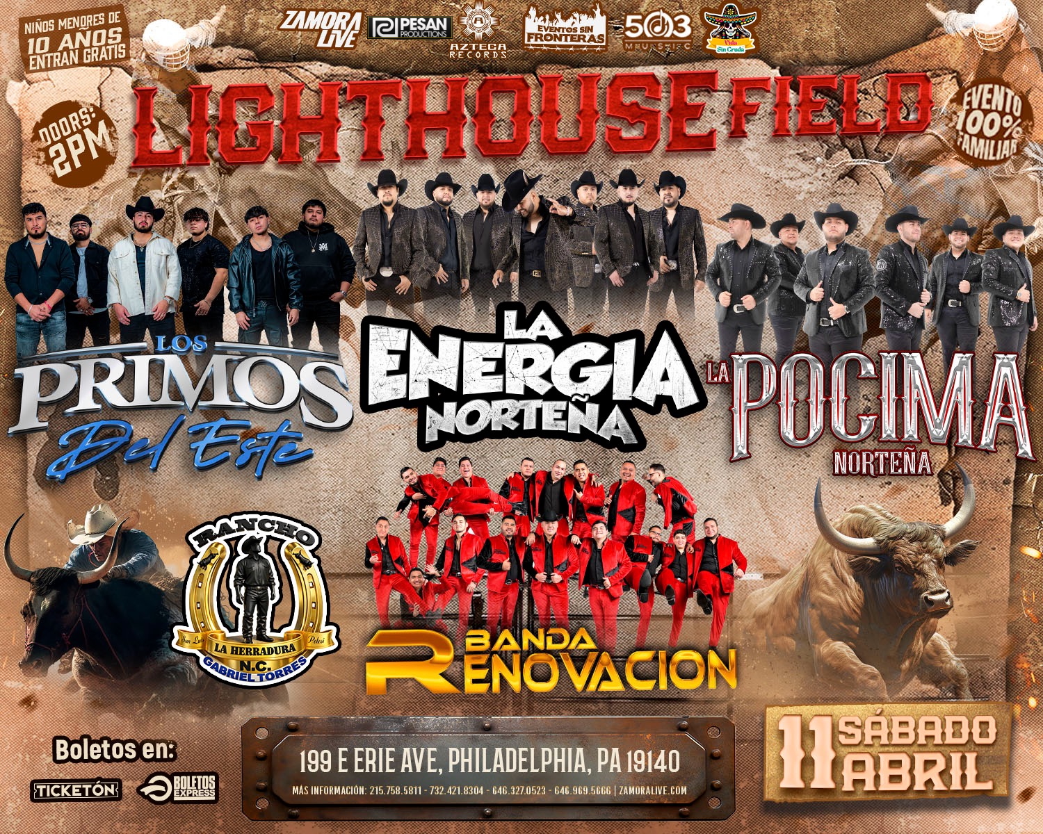 LA ENERGIA NORTEÑA • PRIMOS DEL ESTE •  POCIMA NORTEÑA • BANDA RENOVACIÓN •