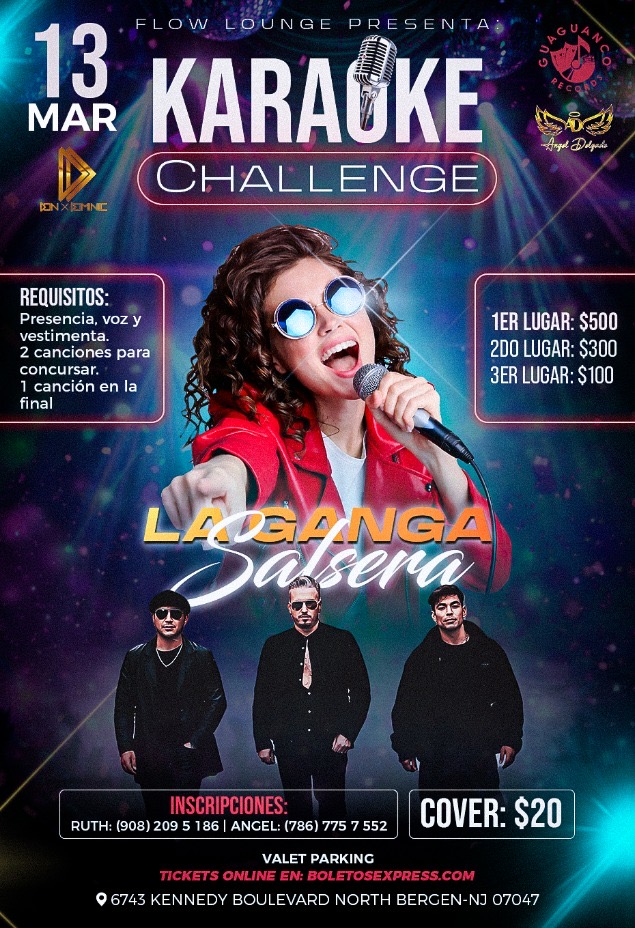 Buy tickets for KARAOKE CHALLENGE - LA GANGA SALSERA KARAOKE CHALLENGE - LA GANGA SALSERA