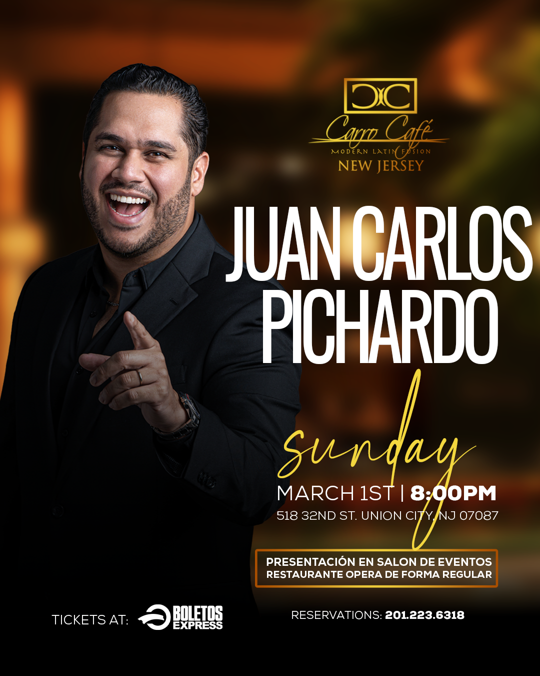 JUAN CARLOS PICHARDO @ CARRO CAFE - UNION CITY, NJ