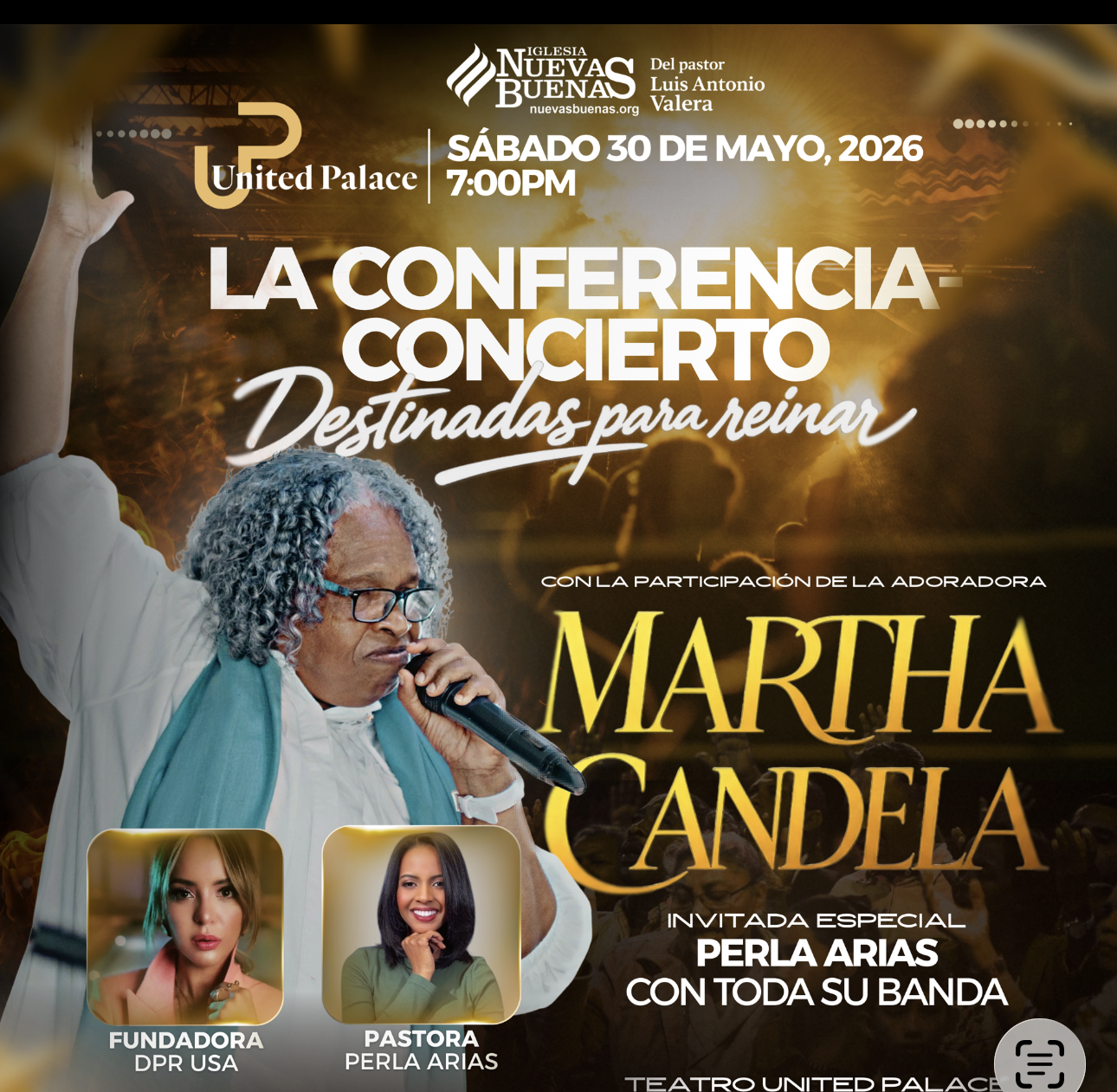 Buy tickets for Destinadas Para Reinar con la adoradora Martha Candela <br> Perla Arias <br> Mei Ling Aquino Destinadas Para Reinar con la adoradora Martha Candela <br> Perla Arias <br> Mei Ling Aquino