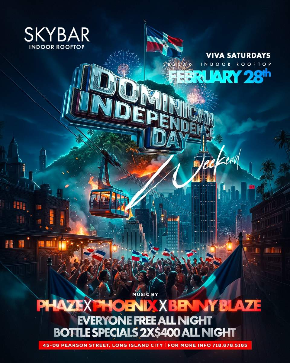 Skybar Rooftop Saturdays – Viva Saturdays | Dominican Independence Day Wknd
