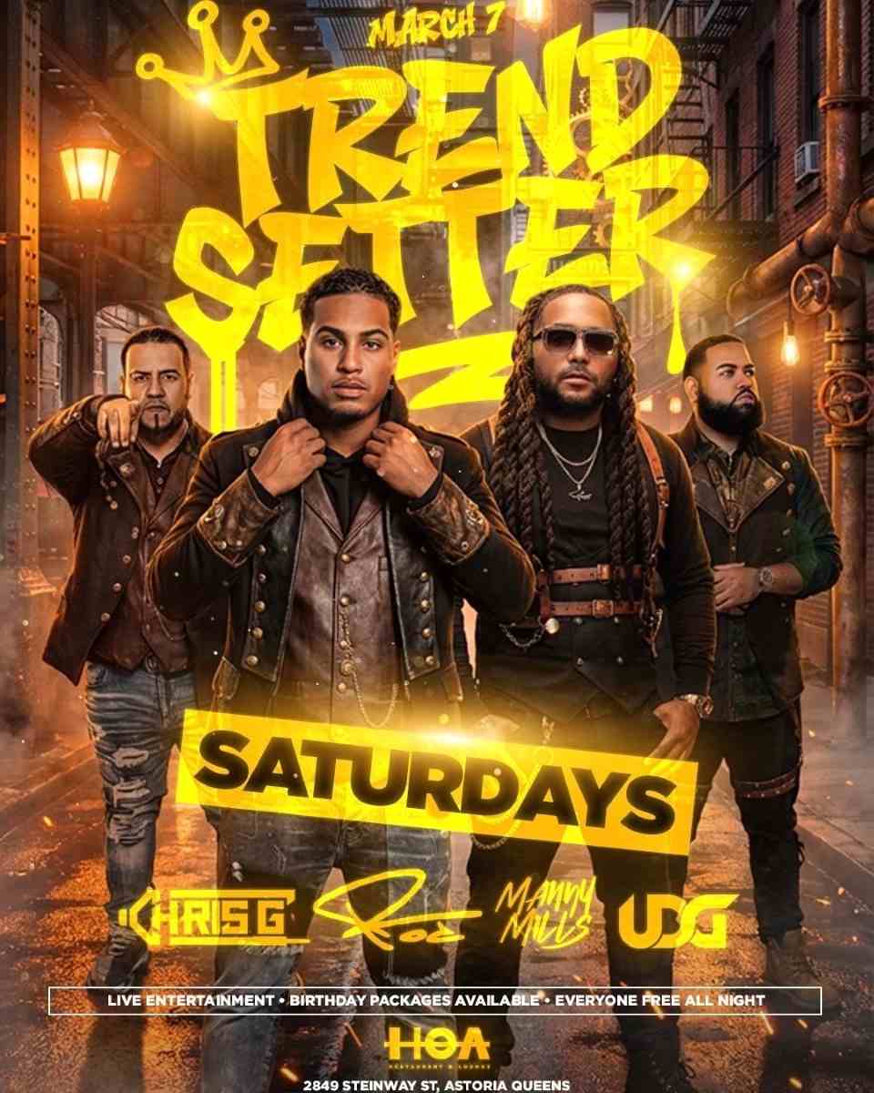 Buy tickets for TrendSetter Saturdays at HOA Astoria | Free Entry Party in Astoria Queens TrendSetter Saturdays at HOA Astoria | Free Entry Party in Astoria Queens