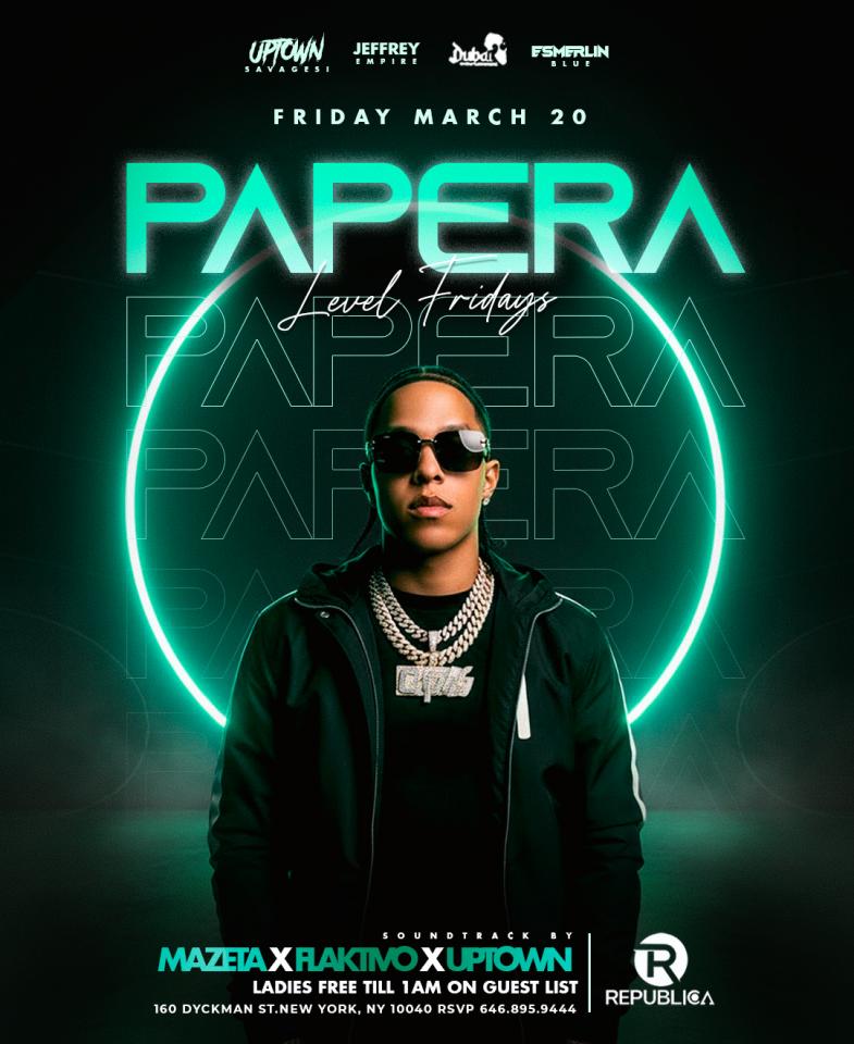 Buy tickets for PAPERA LIVE AT REPUBLICA PAPERA LIVE AT REPUBLICA