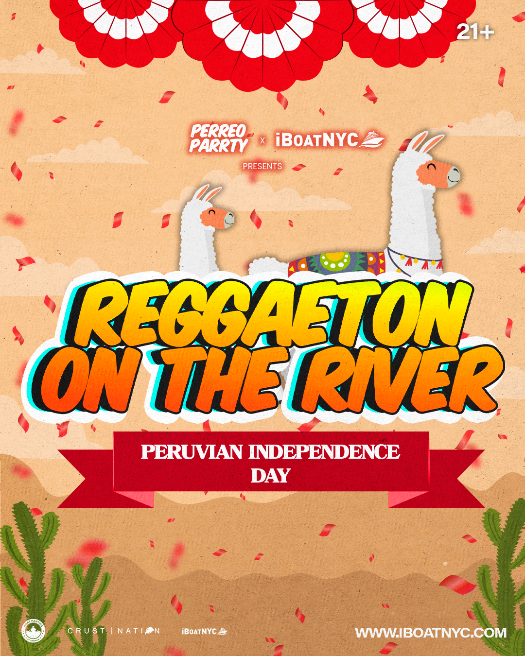 Buy tickets for PERUVIAN Day Boat Party Cruise | REGGAETON on the RIVER PERUVIAN Day Boat Party Cruise | REGGAETON on the RIVER