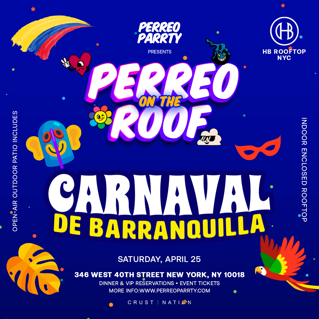 Buy tickets for Carnaval De Barranquilla Rooftop Party in Reggaeton NYC Skyline Views Carnaval De Barranquilla Rooftop Party in Reggaeton NYC Skyline Views