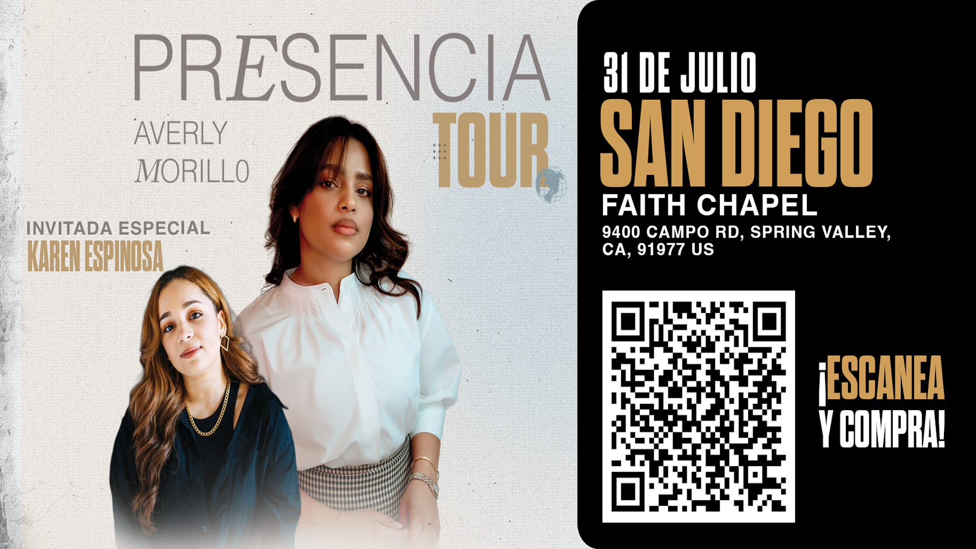 Buy tickets for AVERLY MORILLO & KAREN ESPINOSA | SAN DIEGO, CA AVERLY MORILLO & KAREN ESPINOSA | SAN DIEGO, CA