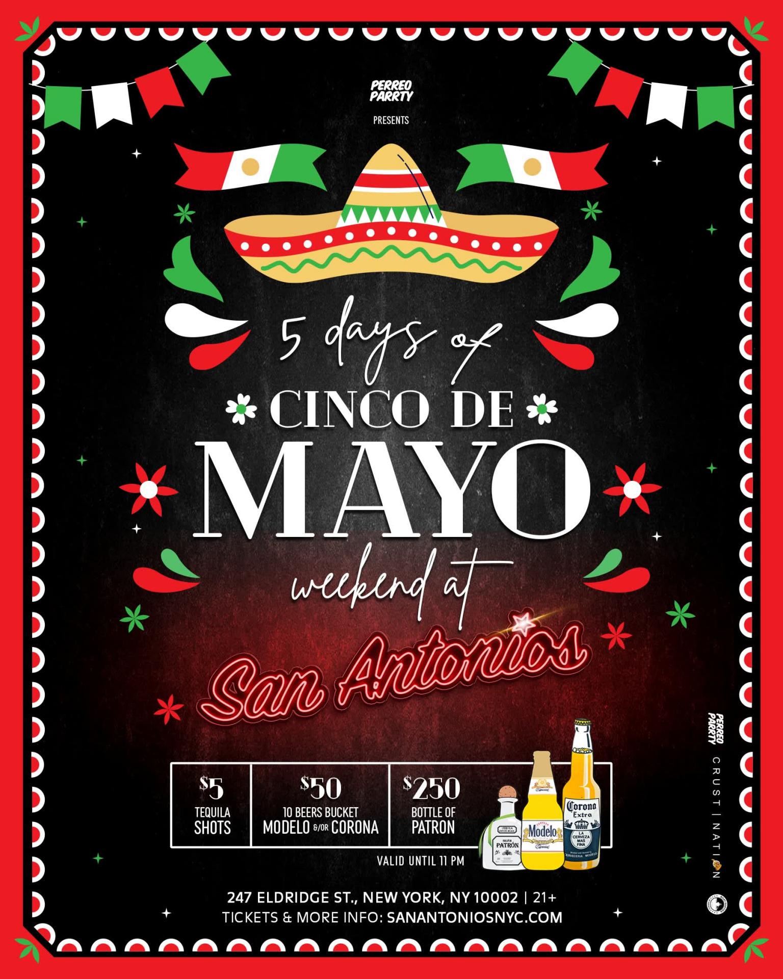 Buy tickets for Friday Cinco de Mayo at San Antonios Reggaeton Latin Bar Friday Cinco de Mayo at San Antonios Reggaeton Latin Bar