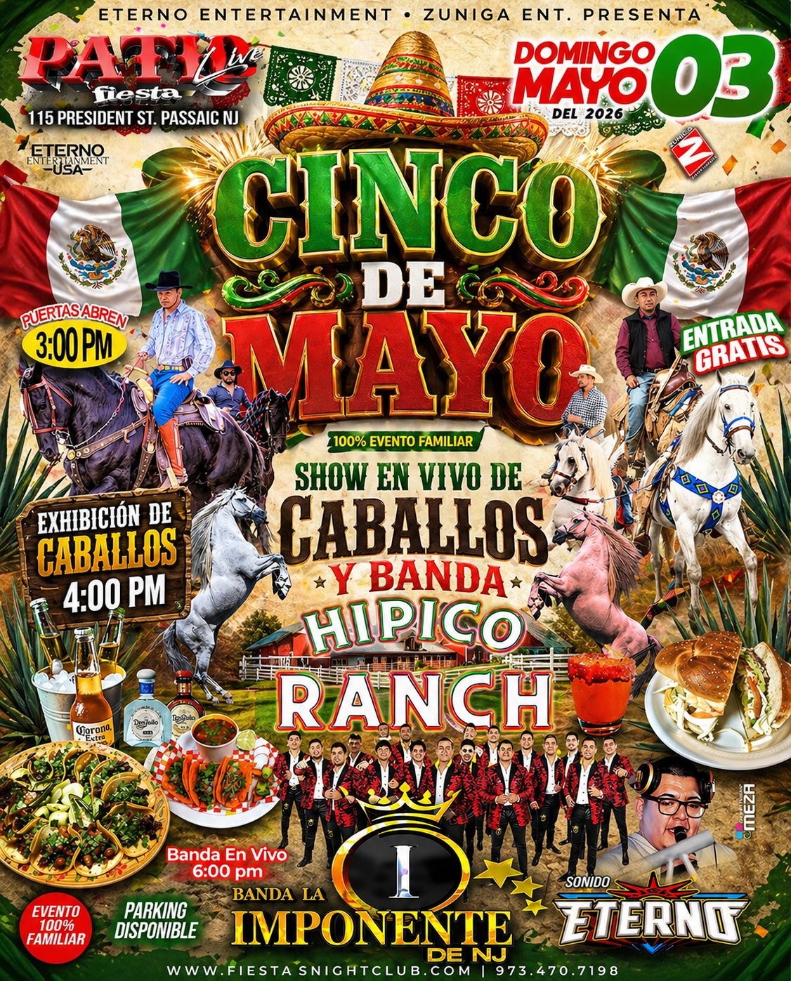 CINCO DE MAYO - SHOW EN VIVO DE CABALLOS Y BANDA HÍPICO