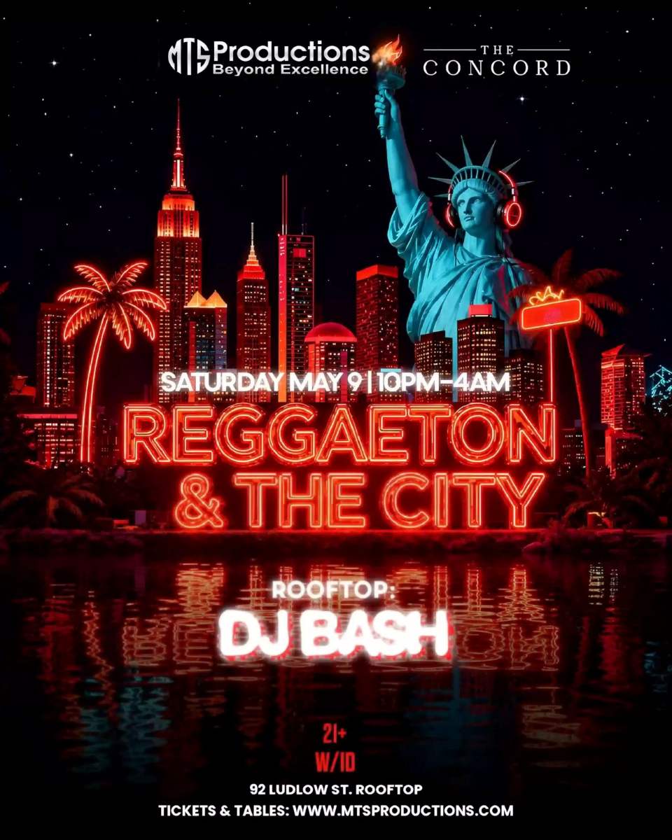Reggaeton & the City Rooftop Party Saturday at Concord NYC – May 9