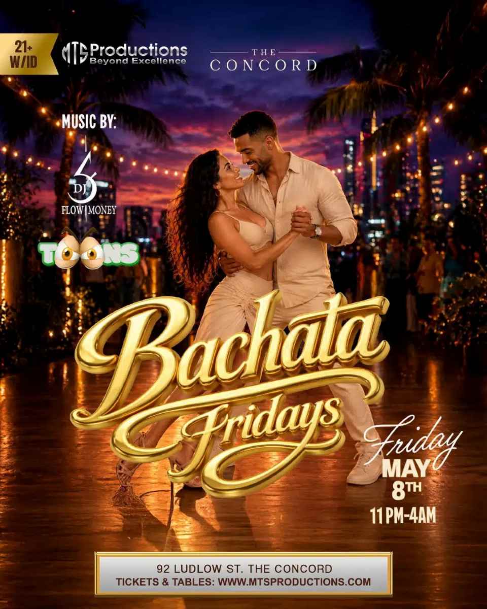 Buy tickets for Friday Bachata Night at Concord NYC | Traditional Bachata | May 8 Friday Bachata Night at Concord NYC | Traditional Bachata | May 8