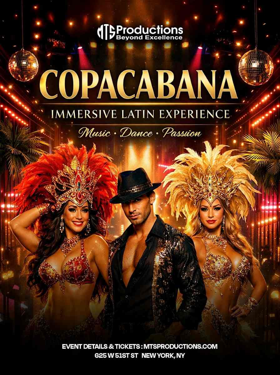Buy tickets for Copacabana Immersive Experience in Midtown Manhattan – Saturday, May 09 Copacabana Immersive Experience in Midtown Manhattan – Saturday, May 09